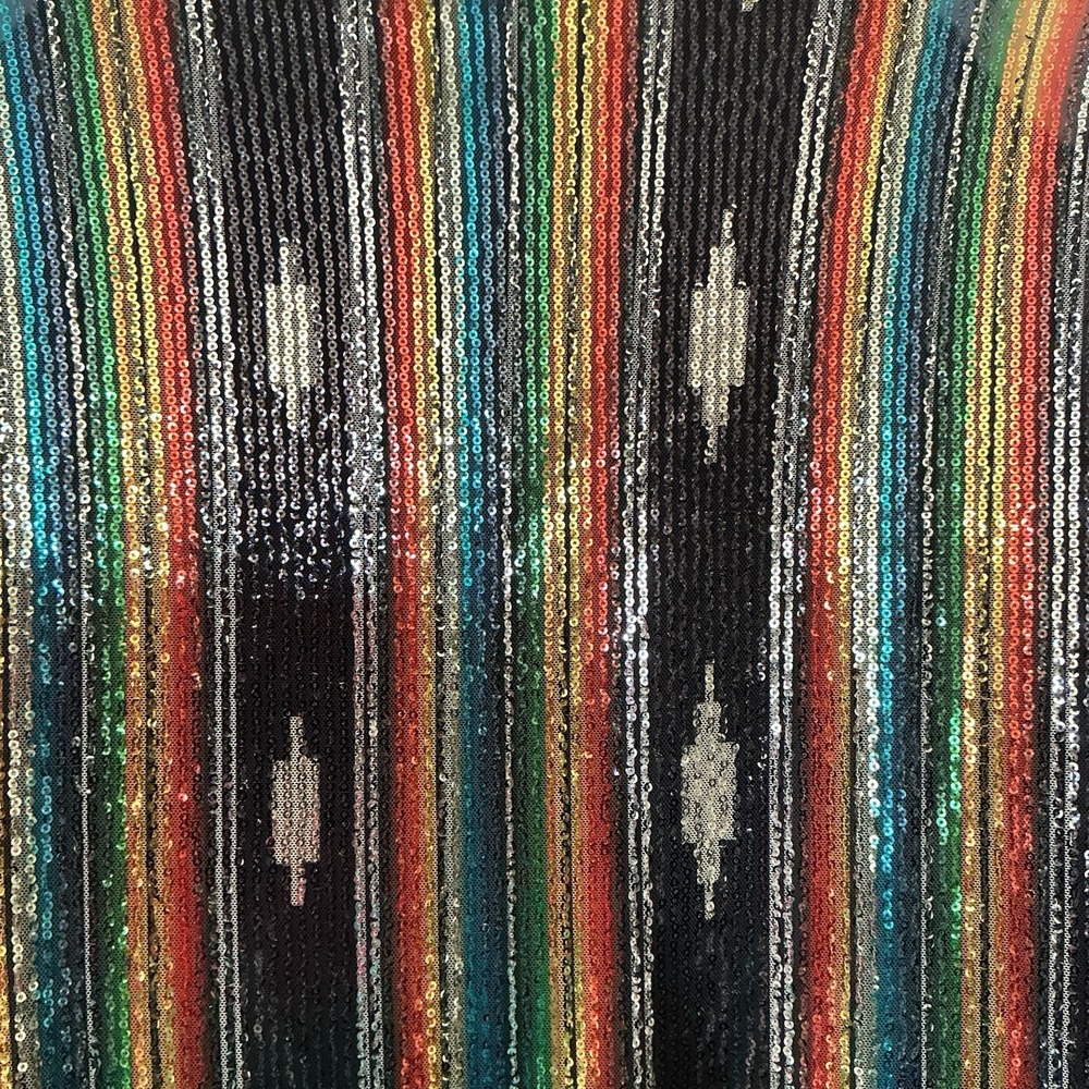 L&B Lucky & Blessed NEW W/ TAG Aztec Serape Black Cowgirl Sequins S Rodeo Jacket